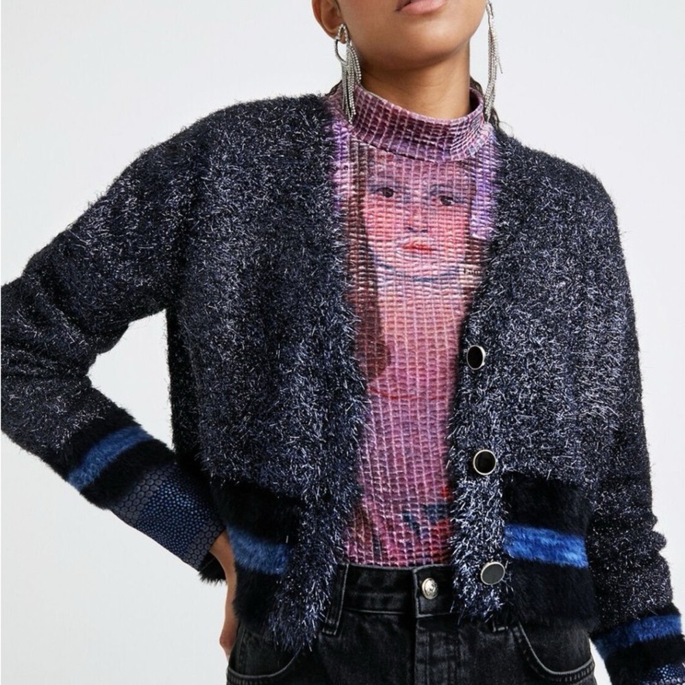 DSQUARED - Stylish Women's Blue and Black Jacket - new without tag